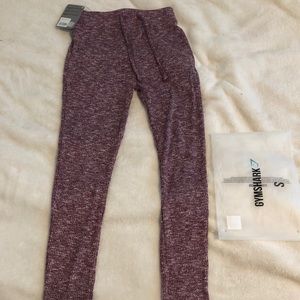 Gymshark Slounge Leggings Deep Plum Marl - Small